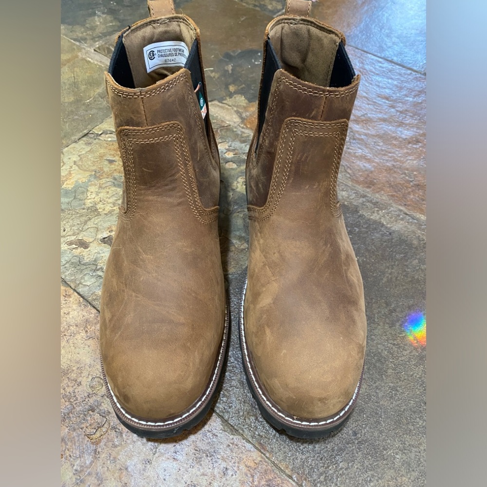 Kodiak Brown Leather Men’s Chukka Safety Toe Work Boots